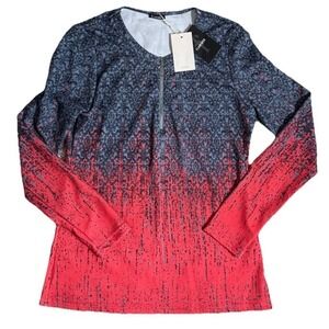 Flamingo Women's 1/4 Zip Top XL For Curves NWT